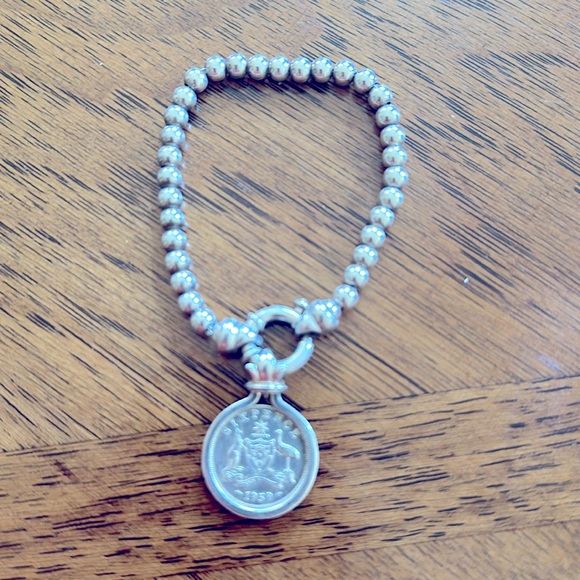 Sterling Silver Australian Sixpence Coin Necklace with Bezel - Picture 2 of 4